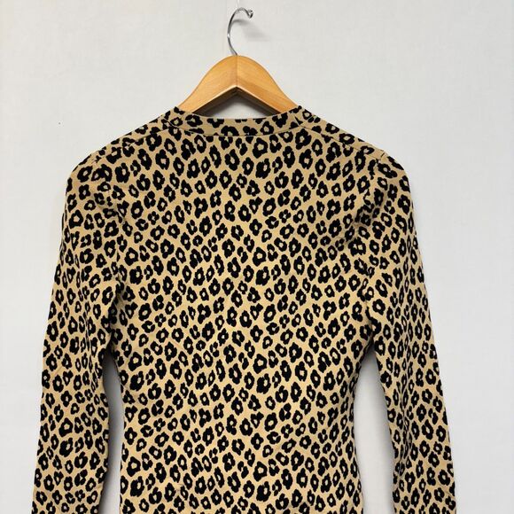 Theory Women Long Sleeve Knit Cardigan Sweater Size Small Animal Print D061 -19 - Picture 13 of 15
